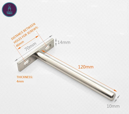Invisible Bracket T-Bar for Wall Mount Shelf Per Pair