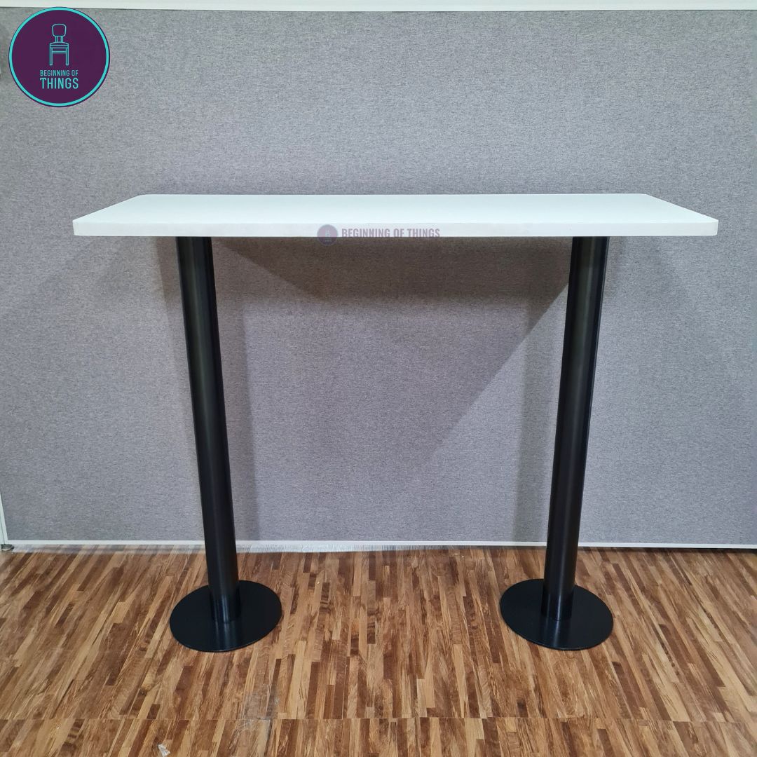 Double Leg Round Base Bar Table 120 x 45 x 103 cm