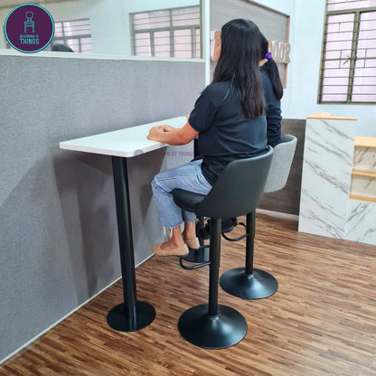Double Leg Round Base Bar Table 120 x 45 x 103 cm