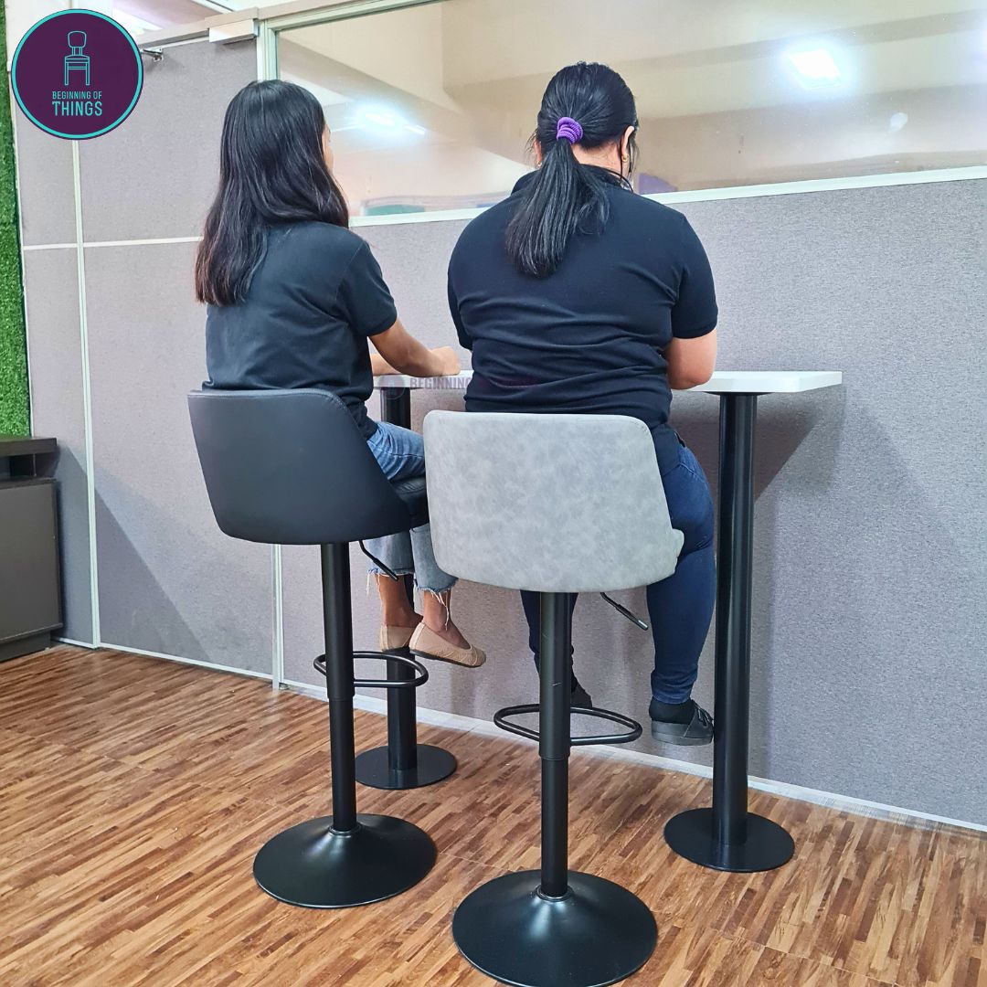 Double Leg Round Base Bar Table 120 x 45 x 103 cm
