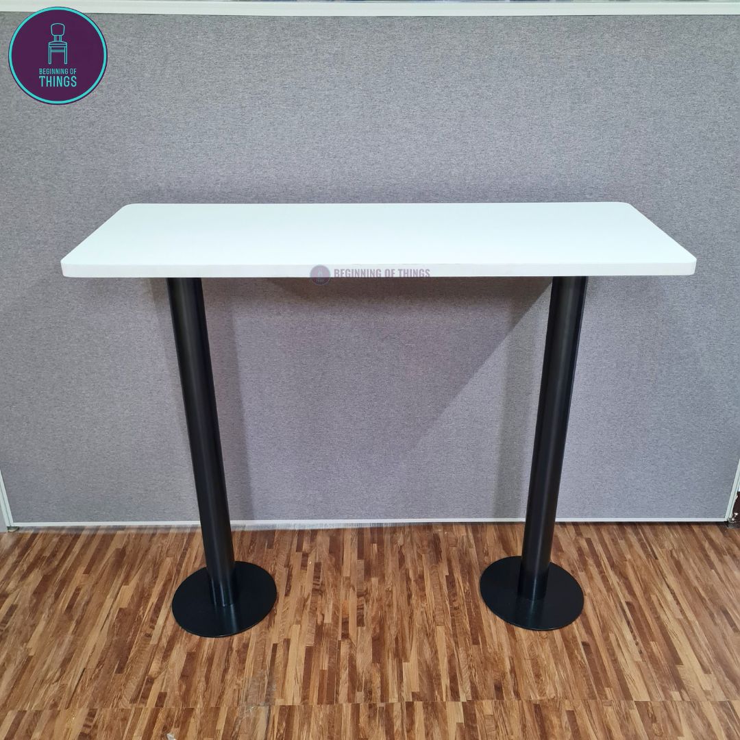 Double Leg Round Base Bar Table 120 x 45 x 103 cm
