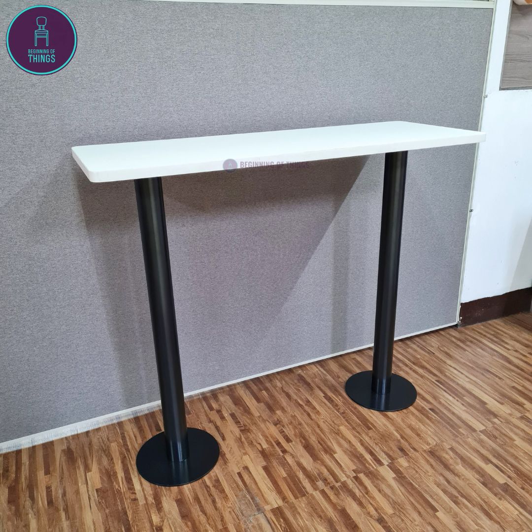 Double Leg Round Base Bar Table 120 x 45 x 103 cm