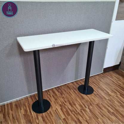 Double Leg Round Base Bar Table 120 x 45 x 103 cm