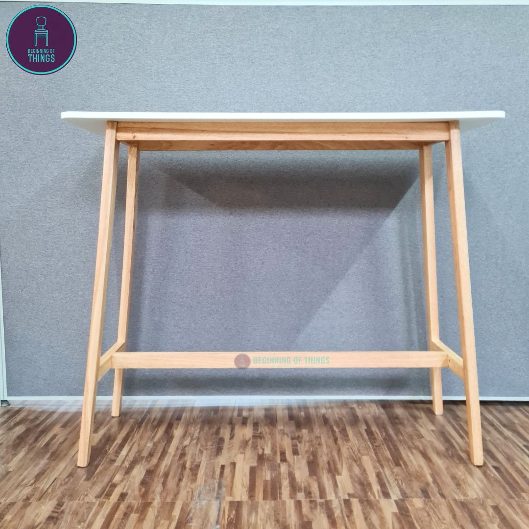 Japandi Wooden Bar Table 120 x 40 x 100 cm