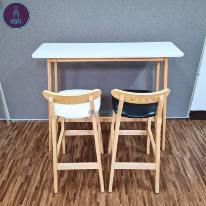 Japandi Wooden Bar Table 120 x 40 x 100 cm