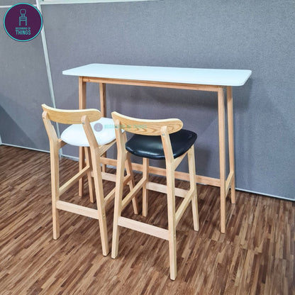 Japandi Wooden Bar Table 120 x 40 x 100 cm