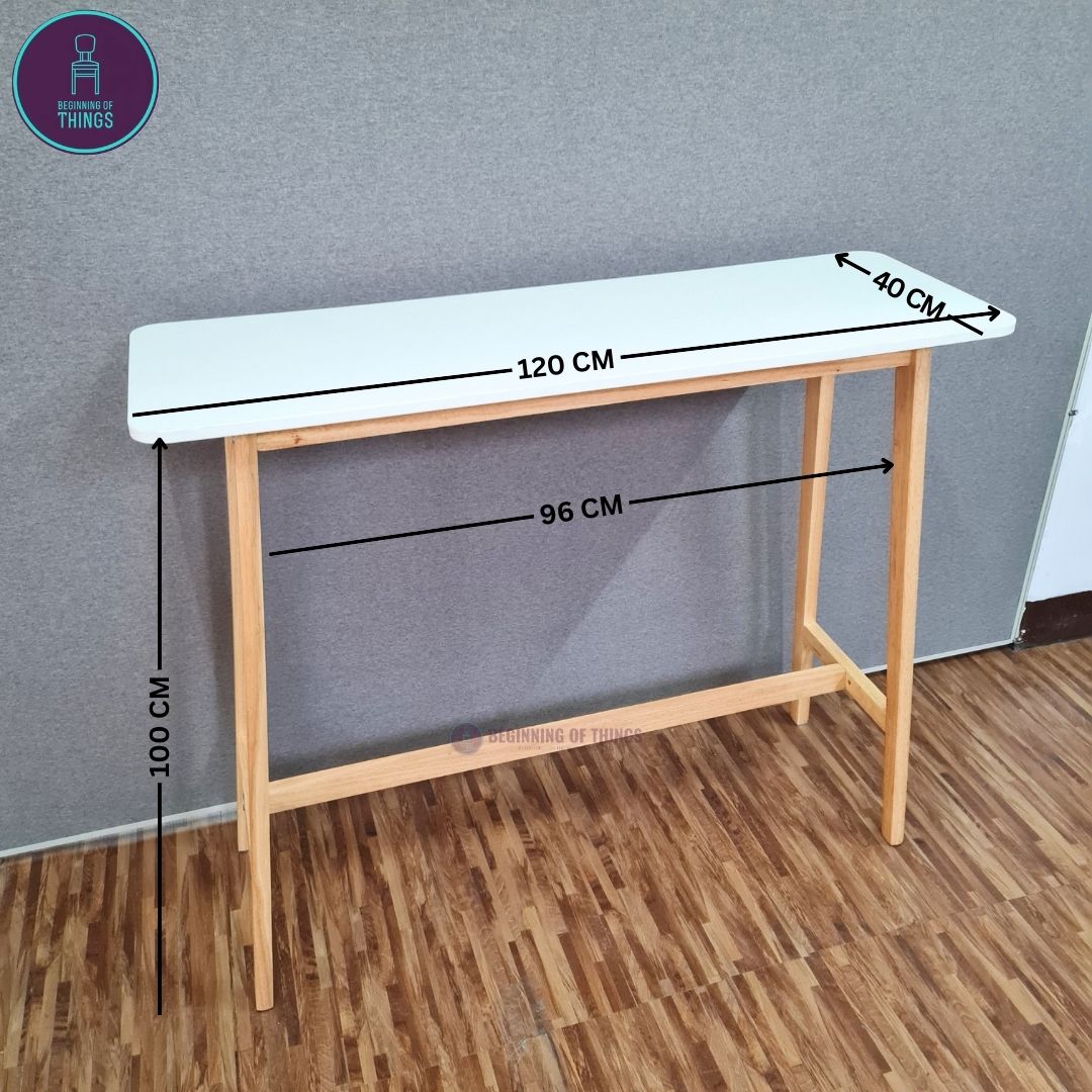 Japandi Wooden Bar Table 120 x 40 x 100 cm