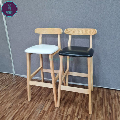 Wooden Horn Bar Stool