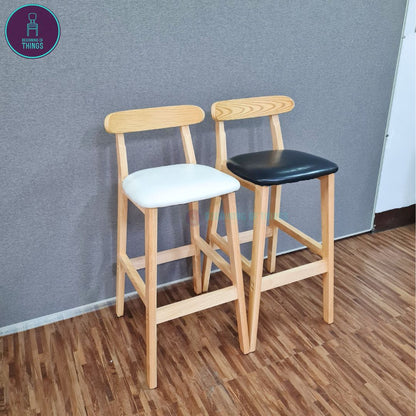 Wooden Horn Bar Stool