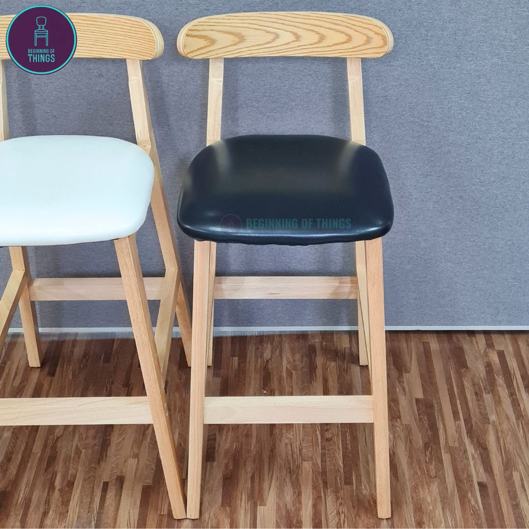 Wooden Horn Bar Stool