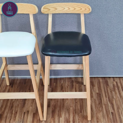 Wooden Horn Bar Stool