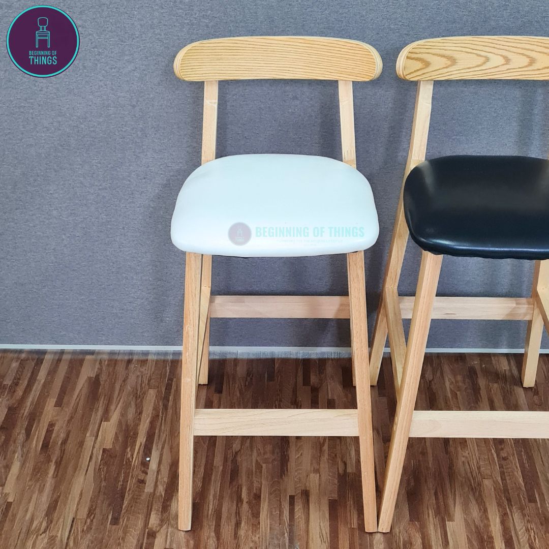 Wooden Horn Bar Stool