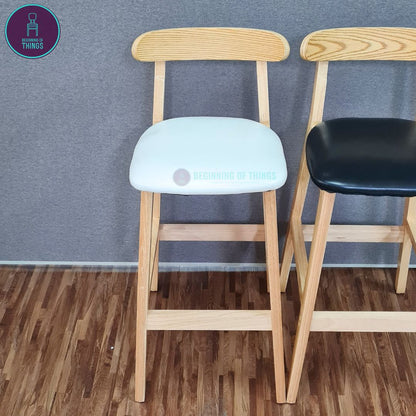 Wooden Horn Bar Stool