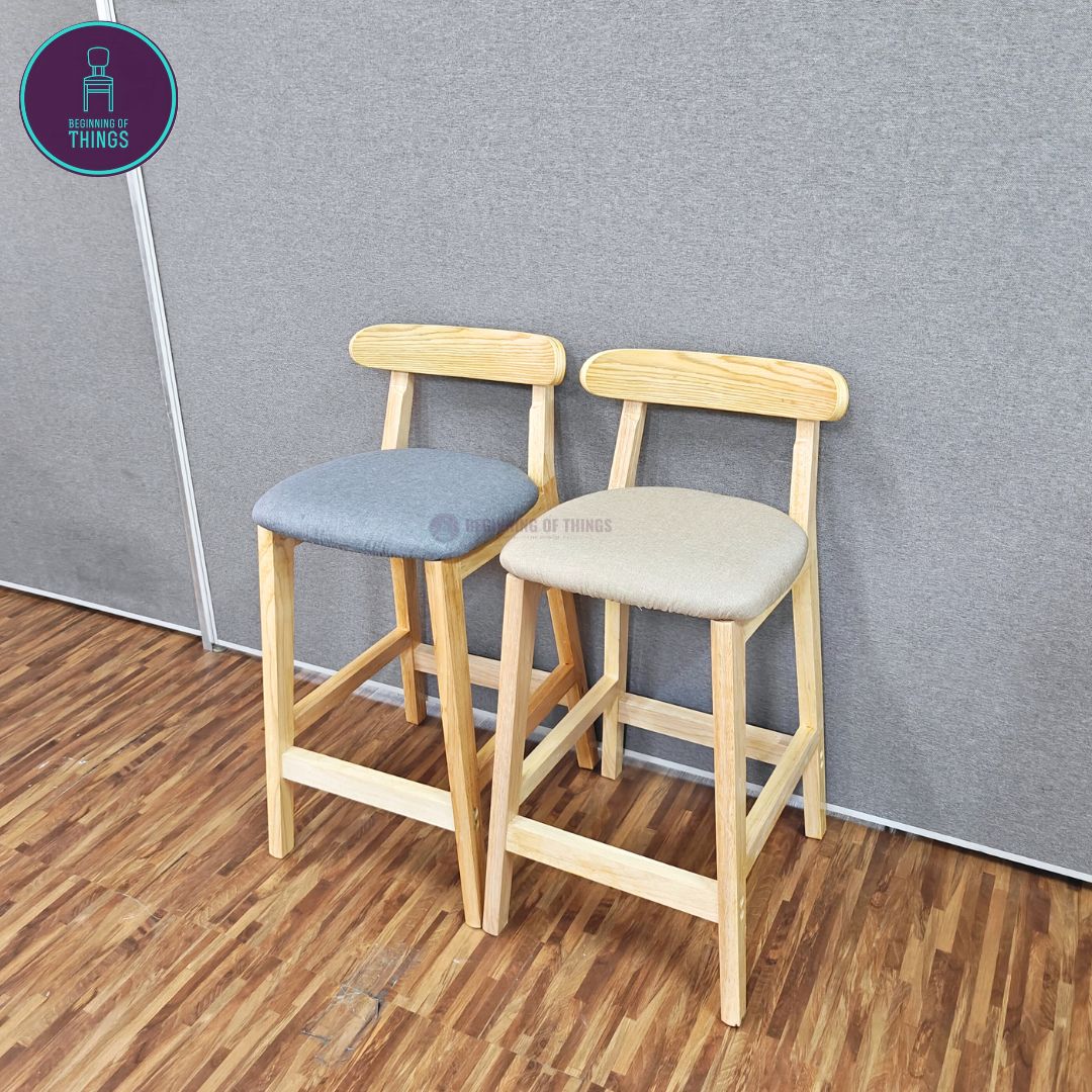 Wooden Horn Bar Stool