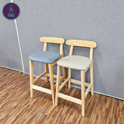 Wooden Horn Bar Stool