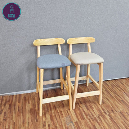 Wooden Horn Bar Stool