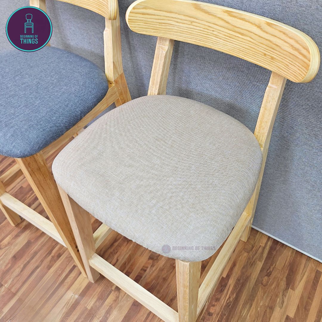 Wooden Horn Bar Stool
