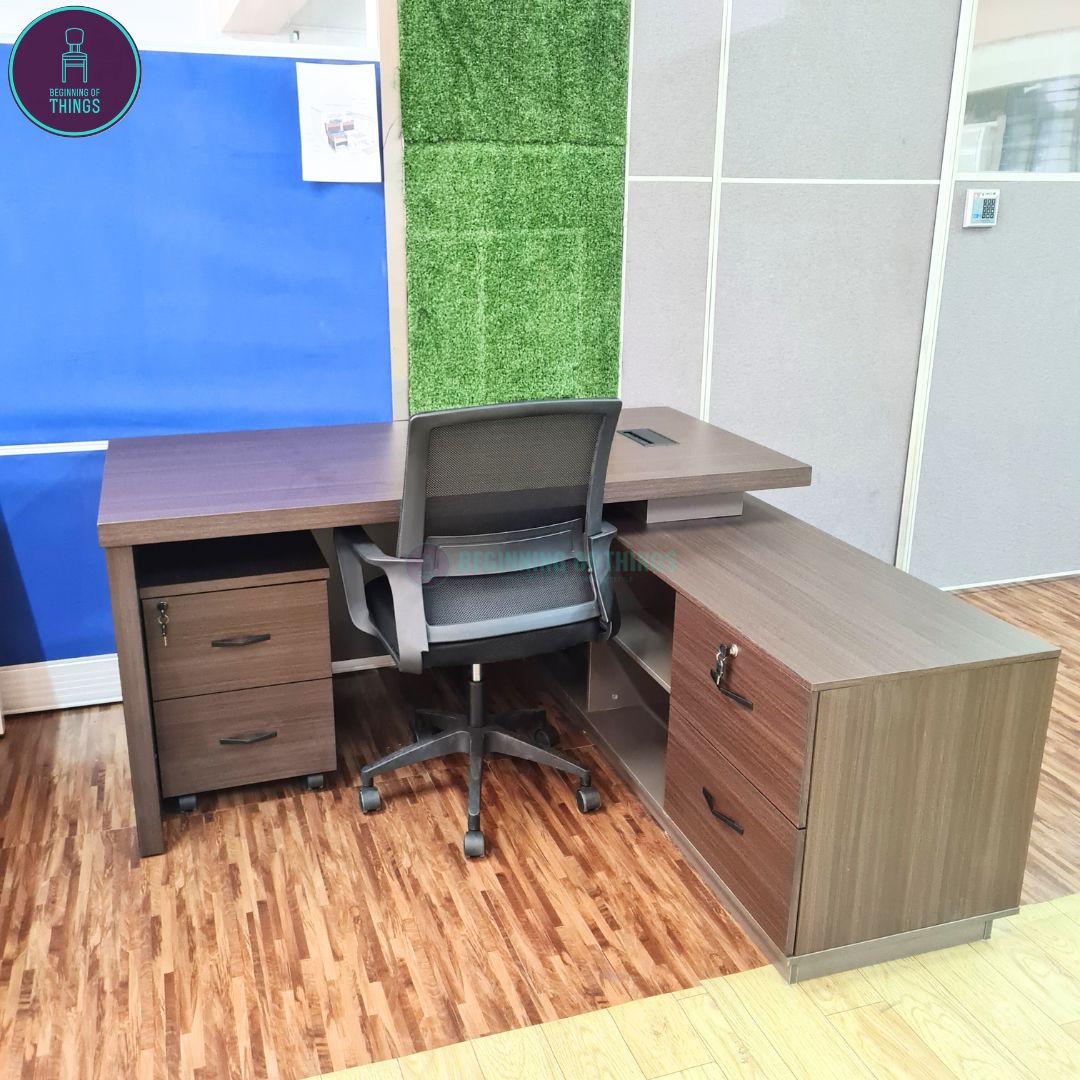 ZIMMER L-Shaped Executive Office Table