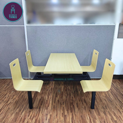 4-Seater Canteen Cafeteria Set Laminated Plyboard
