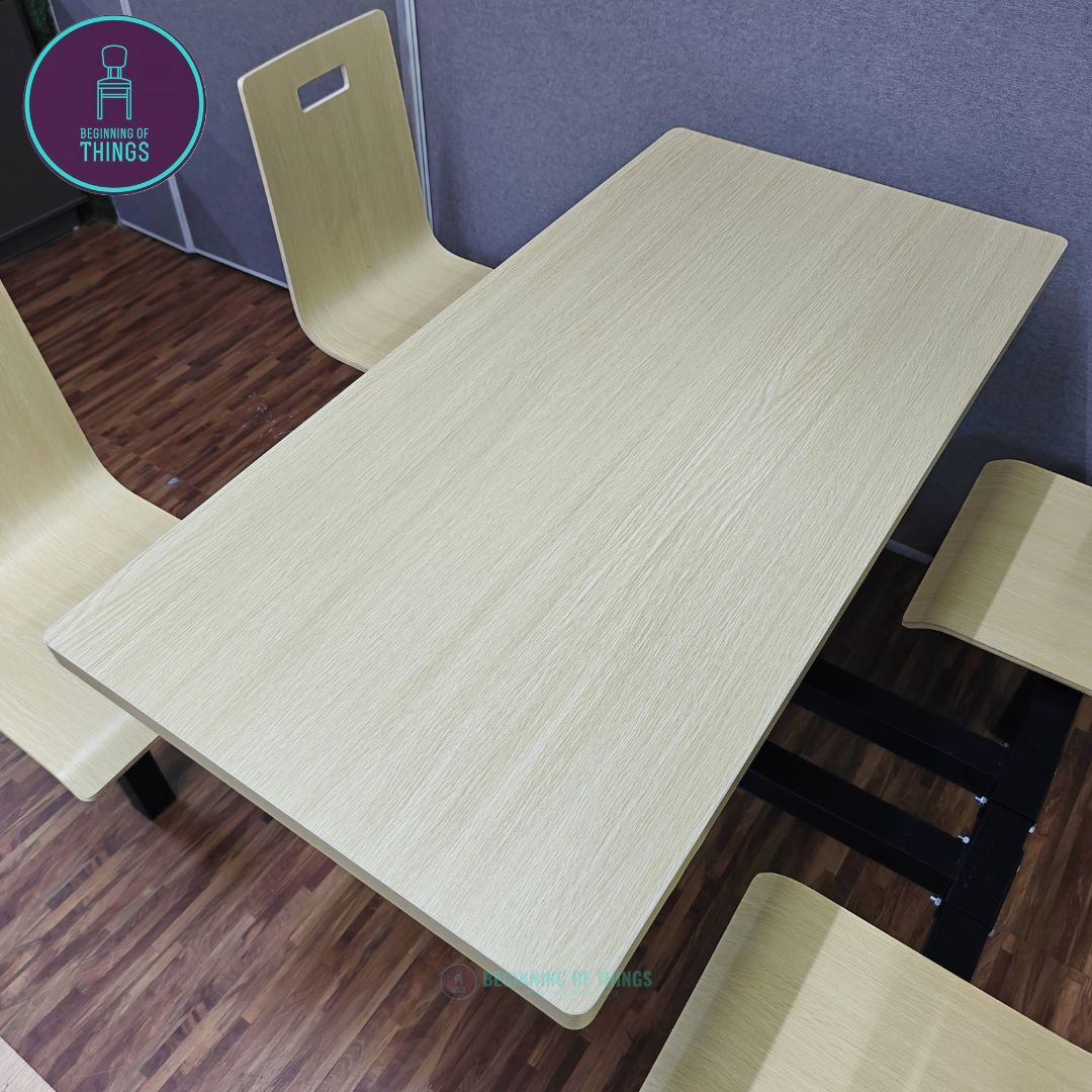 4-Seater Canteen Cafeteria Set Laminated Plyboard
