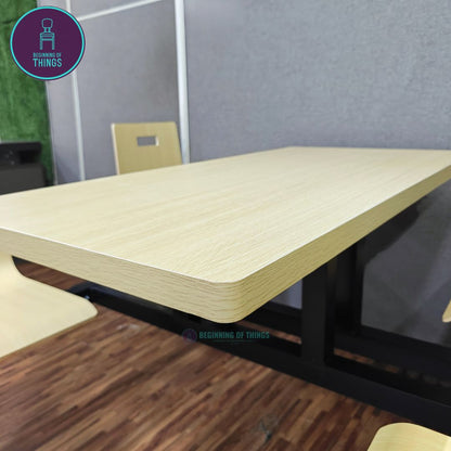 4-Seater Canteen Cafeteria Set Laminated Plyboard