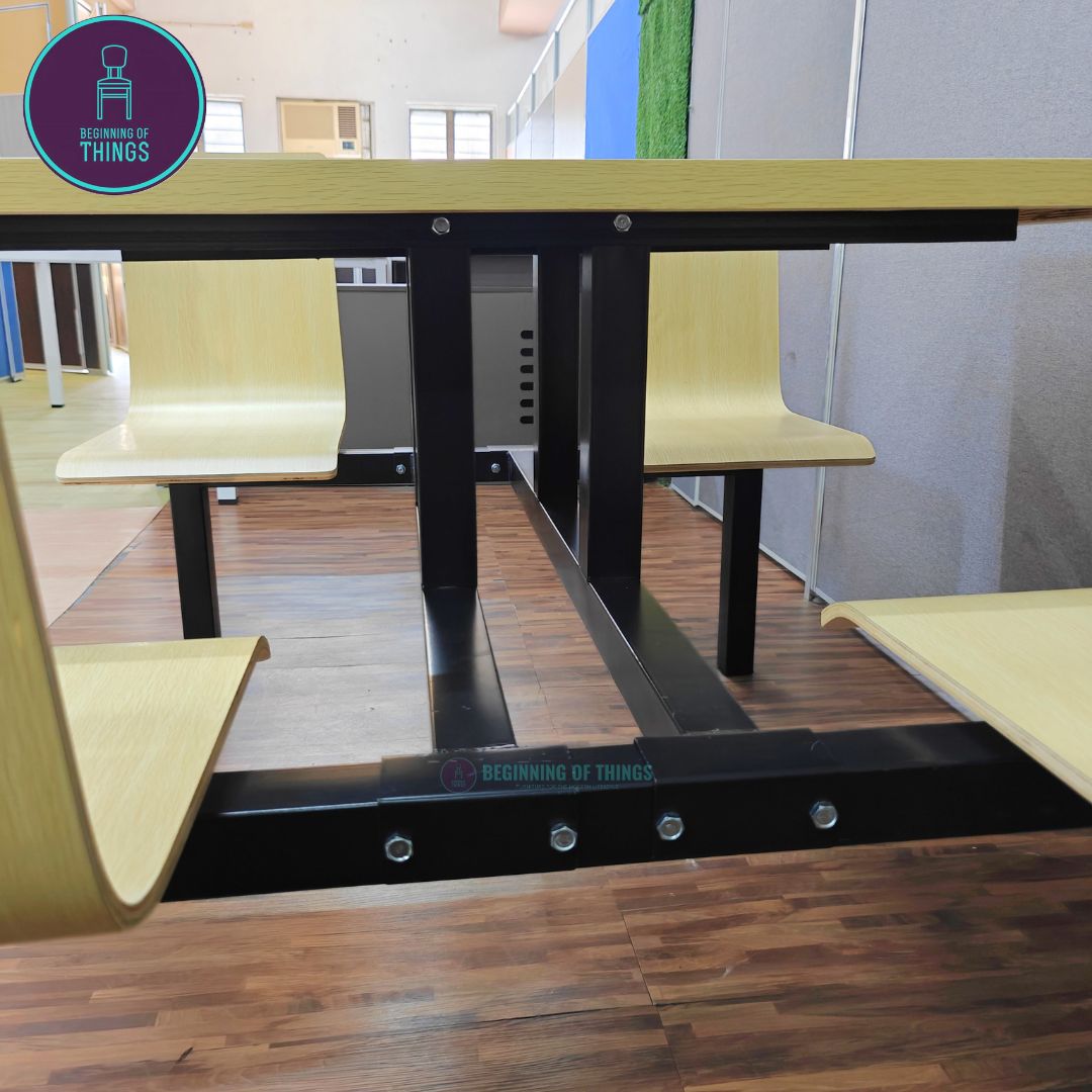 4-Seater Canteen Cafeteria Set Laminated Plyboard