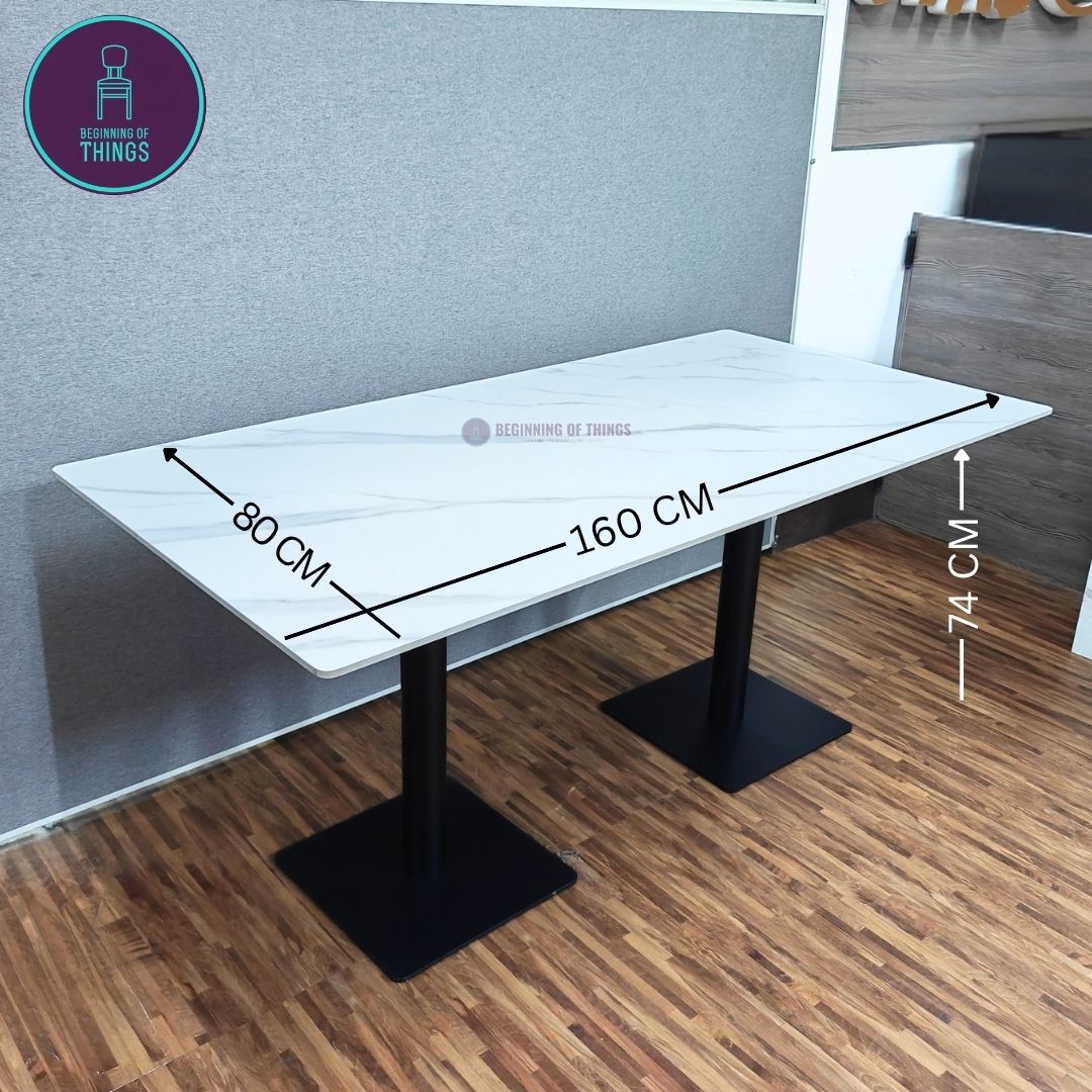 Sintered Stone Rectangular Dining Table 160 cm