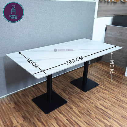 Sintered Stone Rectangular Dining Table 160 cm