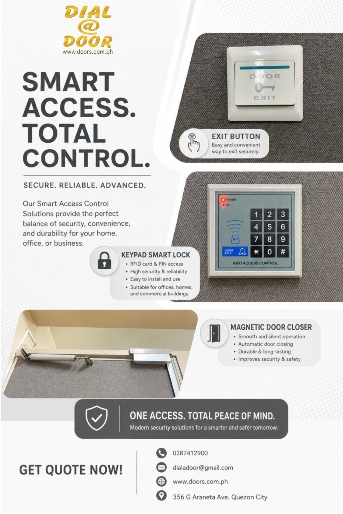 Smart Keypad Lock with Magnetic Door Closer